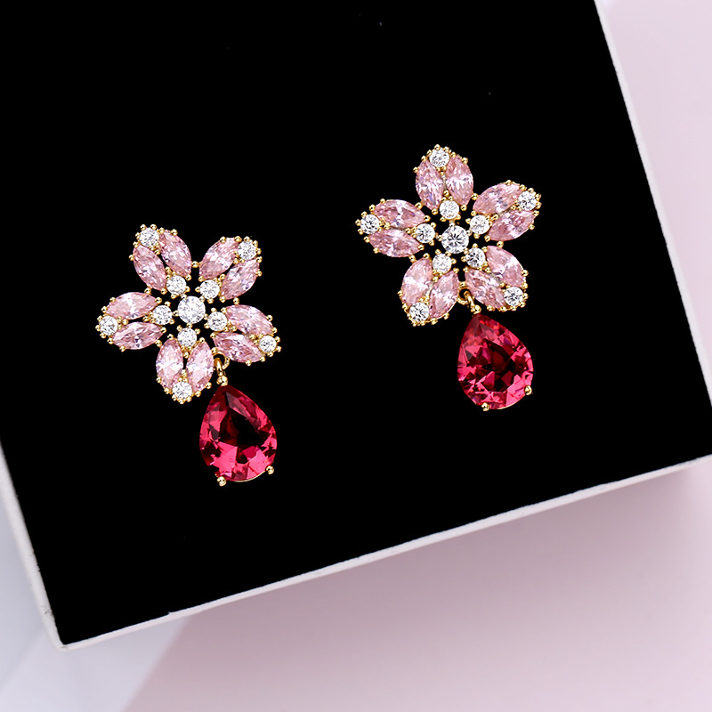 jewelvyn Silver Plated Studded With Zirconia Diamond Earrings