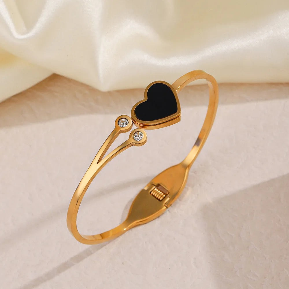 jewelvyn Gold Plated Studded With Zircoina Diamond With rose Gold Bracelate