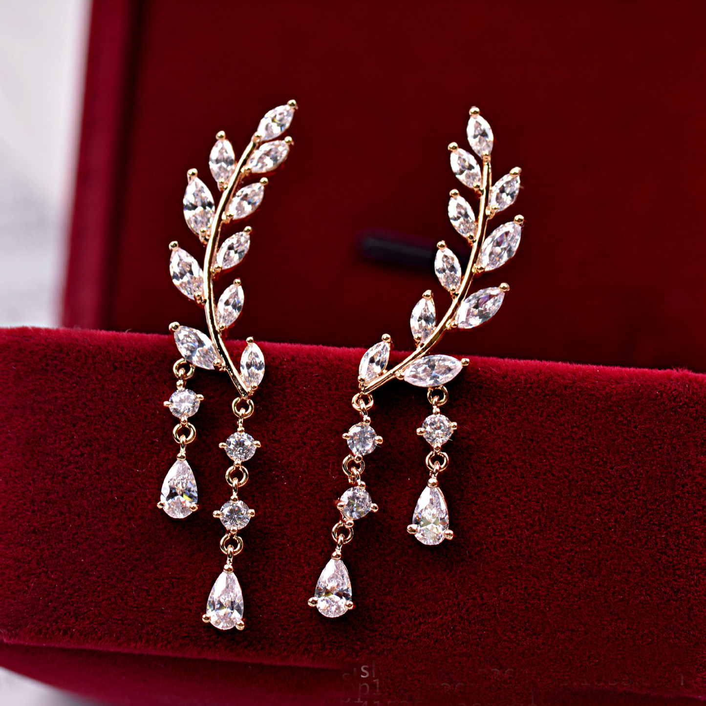 jewelvyn Silver Plated Studded With Zirconia Diamond Earring