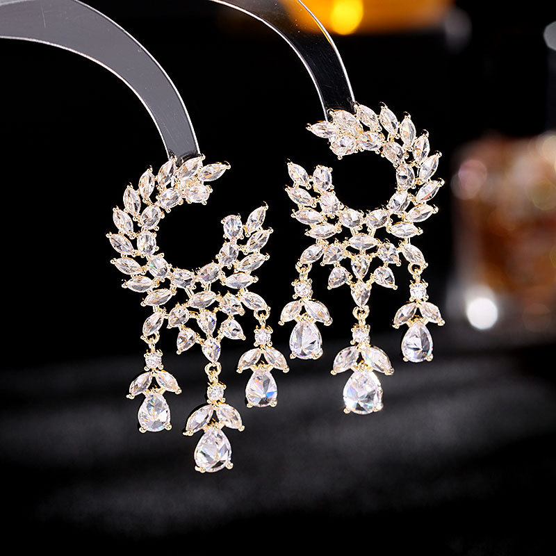jewelvyn Silver Plated Studded with Zirconia Diamond Earrings