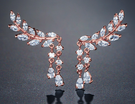 jewelvyn Silver Plated Studded With Zirconia Diamond Earring