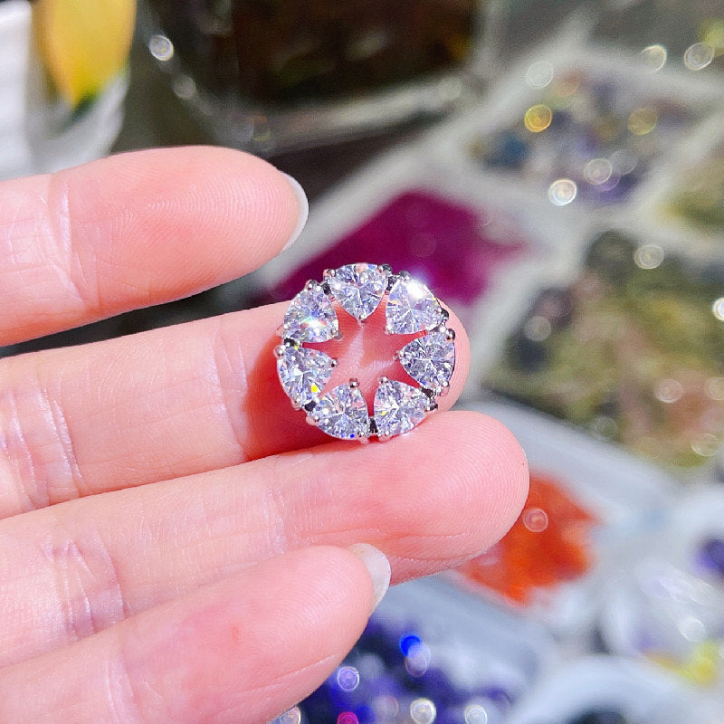 jewelvyn Silver Plated Studded With Cubic Zirconia Diamond With Multi Color Stones Chain Pendant