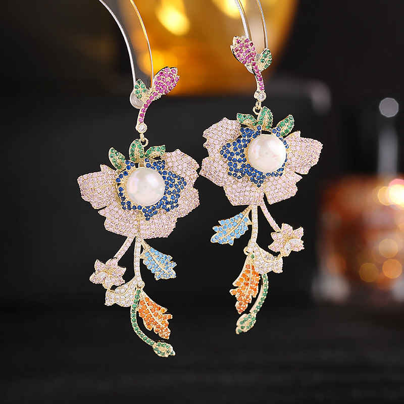 jewelvyn Silver Plated Studded With Zirconia Diamond Earring
