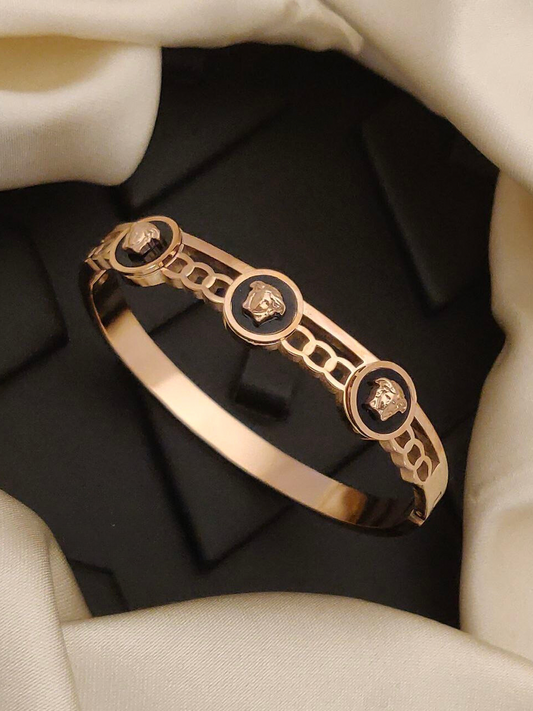 jewelvyn Rose Gold Plated Studded  Bracelate