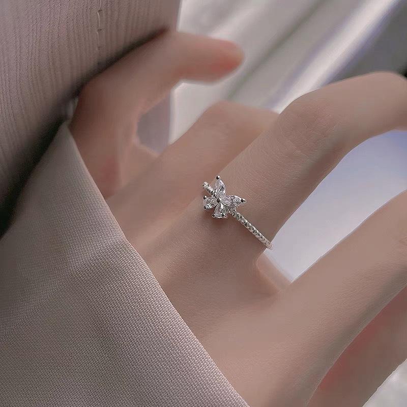 jewelvyn silver plated studded with cubic zirconia diamond ring