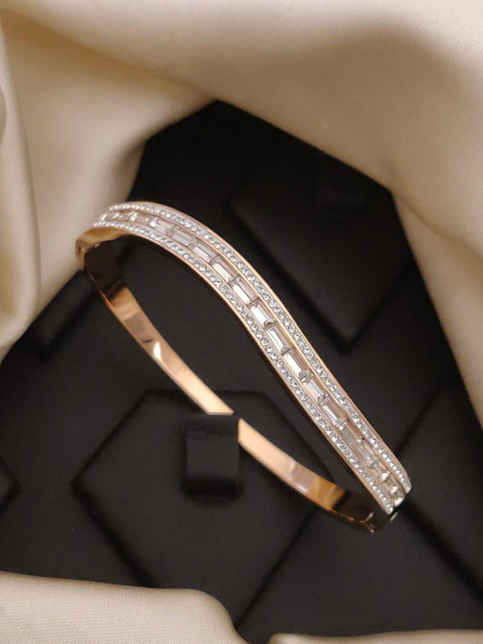 jewelvyn Rose Gold Plated Bracelet With Zircoina Diamond