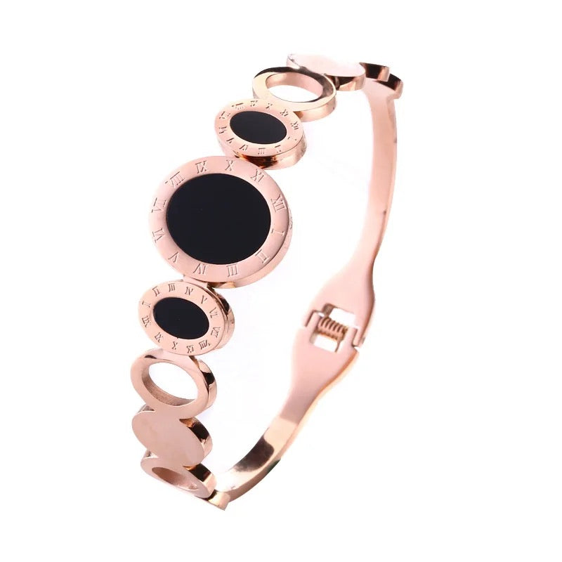 jewelvyn Rose Gold Plated Studded With Rose Gold Bracelate