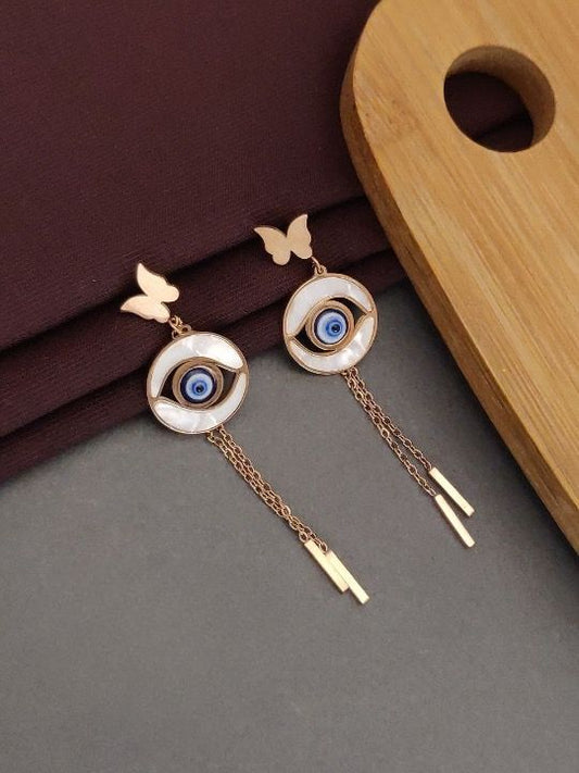 Jewelvyn Gold Plated Studded With Zirconia Diamond Earrings