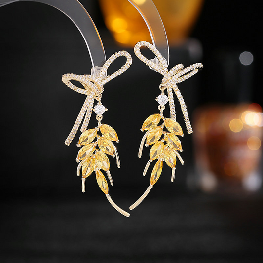 jewelvyn Silver Plated Studded With Zirconia Diamond Earring