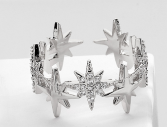 jewelvyn silver plated studded with cubic zirconia diamond ring