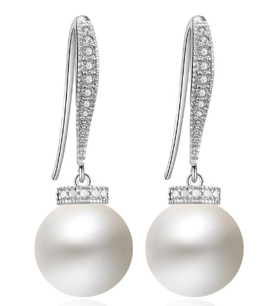 jewelvyn Silver Plated Studded With Zirconia Diamond Earring