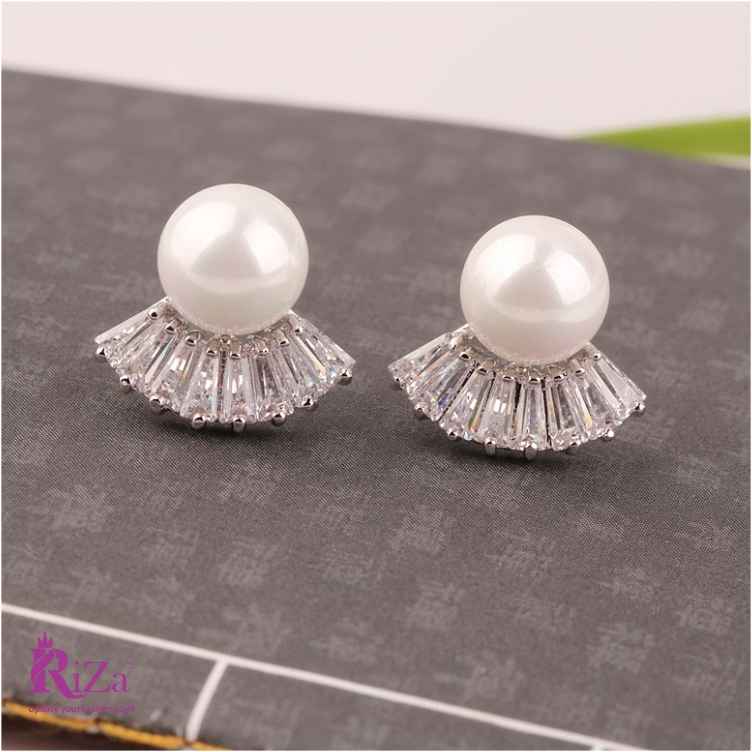 jewelvyn Silver Plated Studded With Zirconia Diamond With Multi Stone Earrings