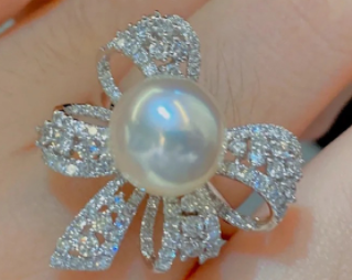 jewelvyn silver plated studded with cubic zirconia diamond ring