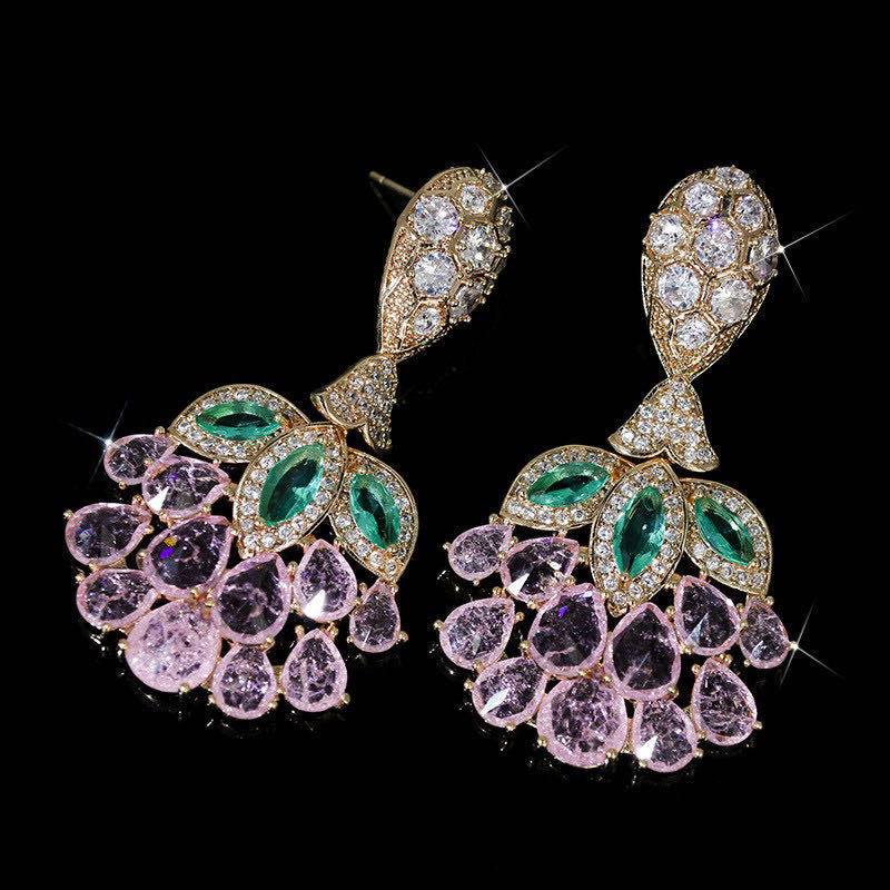 jewelvyn Silver Plated Studded With Zirconia Diamond Earring