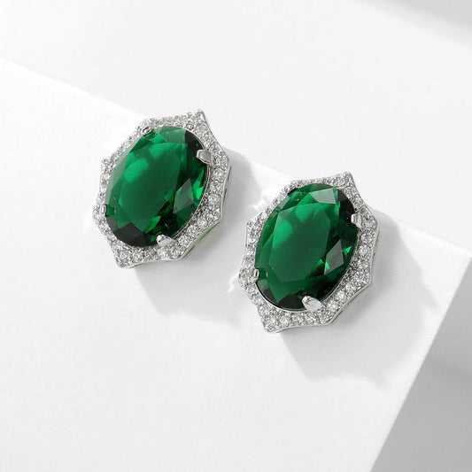 jewelvyn Silver Plated Studded With Zirconia Diamond With Multi Stone Earrings