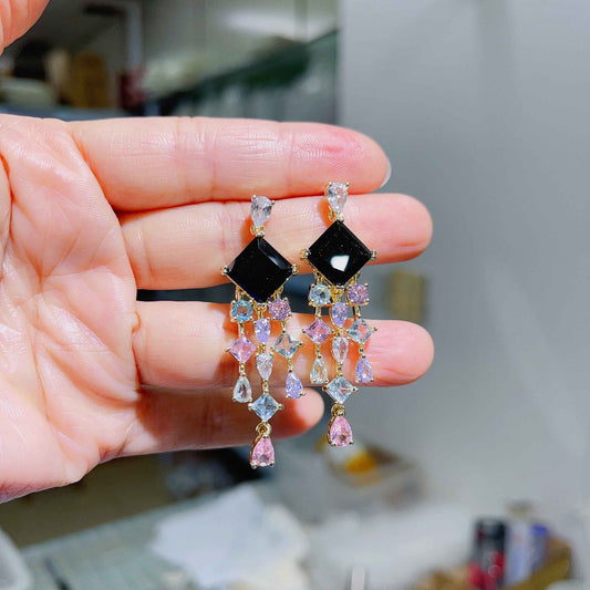 jewelvyn Silver Plated Studded With Zirconia Diamond Earring