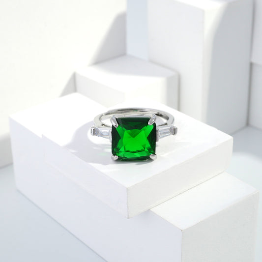 jewelvyn Silver plated studded with cubic  zirconia diamond Silver Ring