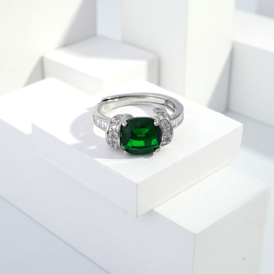 jewelvyn Silver plated studded with cubic  zirconia diamond Silver Ring