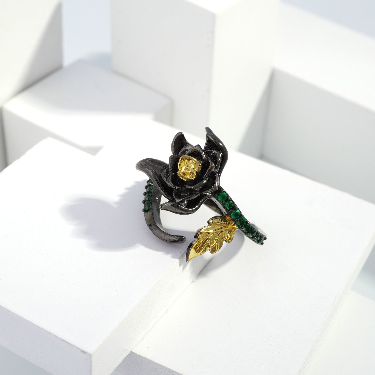 jewelvyn Silver plated studded with cubic  zirconia diamond Silver Ring