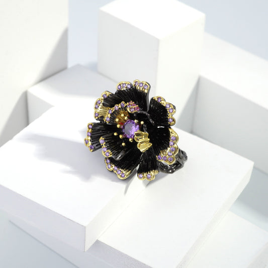 jewelvyn Silver plated studded with cubic  zirconia diamond Silver Ring