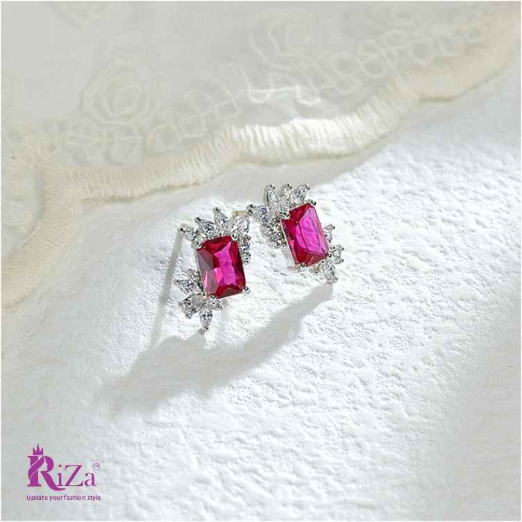 jewelvyn Silver Plated Studded With Zirconia Diamond Earring