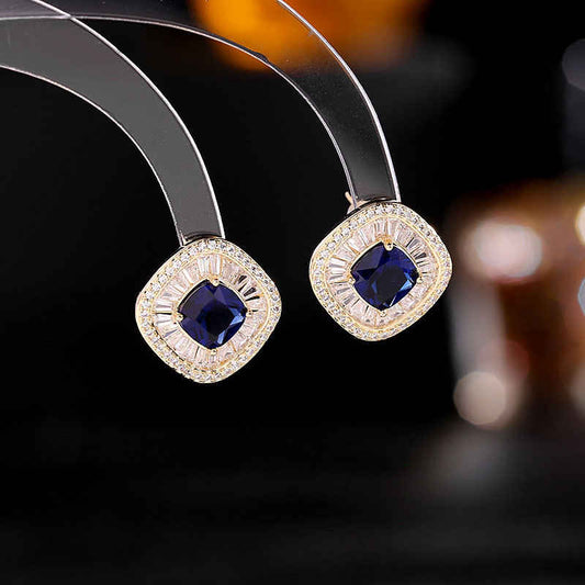 jewelvyn Silver Plated Studded With Zirconia Diamond Earring