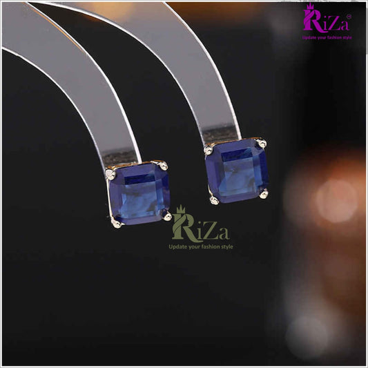 jewelvyn Silver Plated Studded With Zirconia Diamond Earring