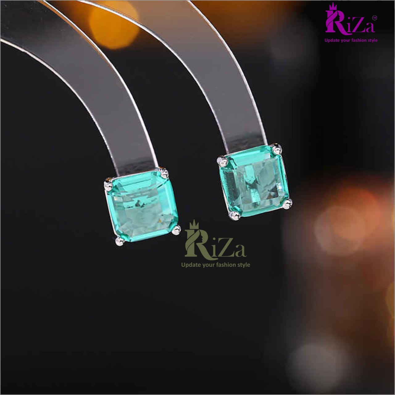 jewelvyn Silver Plated Studded With Zirconia Diamond Earring